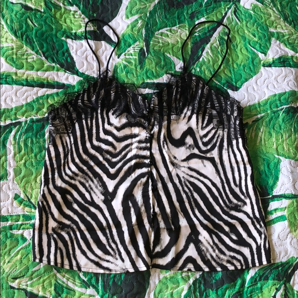 Shein Zebra print Camisole Blouse